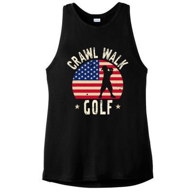  Feeling Buddy Crawl Walk Golf Club Team Ladies PosiCharge Tri-Blend Wicking Tank