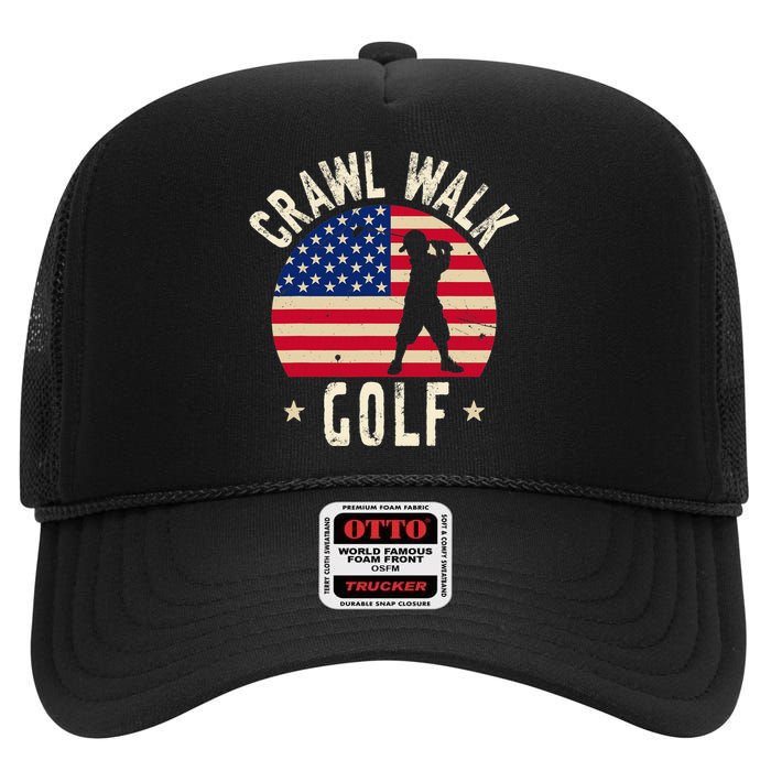  Feeling Buddy Crawl Walk Golf Club Team High Crown Mesh Back Trucker Hat