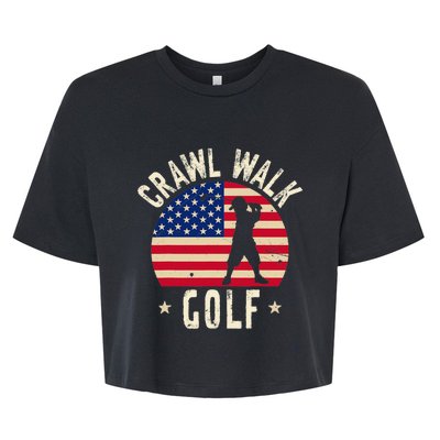  Feeling Buddy Crawl Walk Golf Club Team Bella+Canvas Jersey Crop Tee