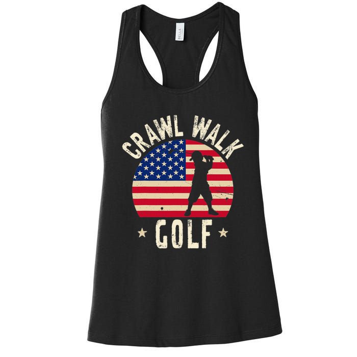  Feeling Buddy Crawl Walk Golf Club Team Women's Racerback Tank