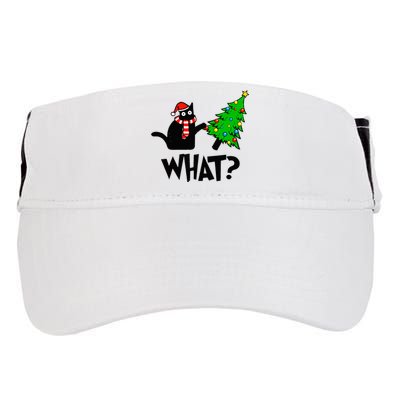 Funny Black Cat Gift Pushing Christmas Tree Over Cat What  Adult Drive Performance Visor