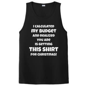 Funny Budget Christmas Xmas Humor Adult PosiCharge Competitor Tank