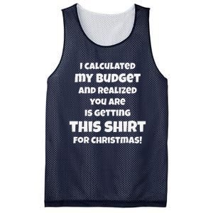 Funny Budget Christmas Xmas Humor Adult Mesh Reversible Basketball Jersey Tank