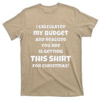 Funny Budget Christmas Xmas Humor Adult T-Shirt