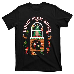 Funny Biden Christmas Sniffing Creepy Joe Hidin' From Biden T-Shirt