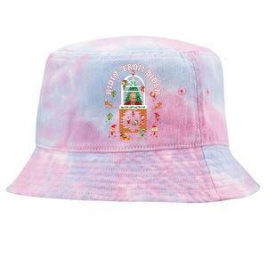 Funny Biden Christmas Sniffing Creepy Joe Hidin' From Biden Tie-Dyed Bucket Hat