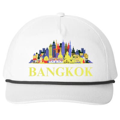 Funny Bangkok City Thailand Art Travel Souvenirs Gifts Snapback Five-Panel Rope Hat