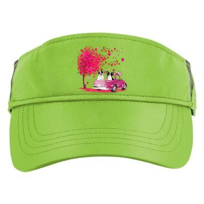 French Bulldog Couple Truck Happy Valentine's Day Funny Gift Adult Drive Performance Visor