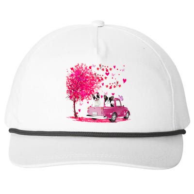 French Bulldog Couple Truck Happy Valentine's Day Funny Gift Snapback Five-Panel Rope Hat