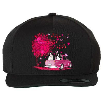 French Bulldog Couple Truck Happy Valentine's Day Funny Gift Wool Snapback Cap