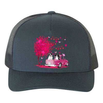 French Bulldog Couple Truck Happy Valentine's Day Funny Gift Yupoong Adult 5-Panel Trucker Hat