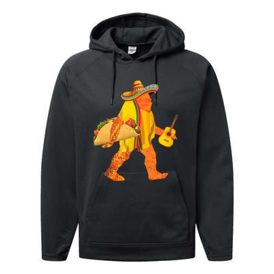 FUNNY BIGFOOT CINCO DE MAYO T Performance Fleece Hoodie