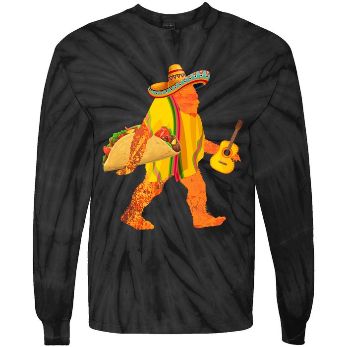 FUNNY BIGFOOT CINCO DE MAYO T Tie-Dye Long Sleeve Shirt