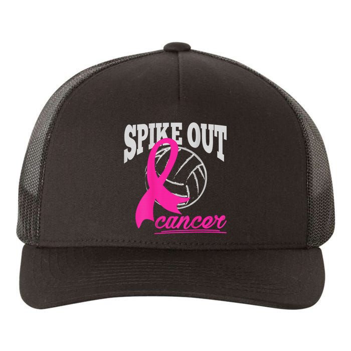 Fight Breast Cancer Volleyball Pink Ribbon Awareness Yupoong Adult 5-Panel Trucker Hat