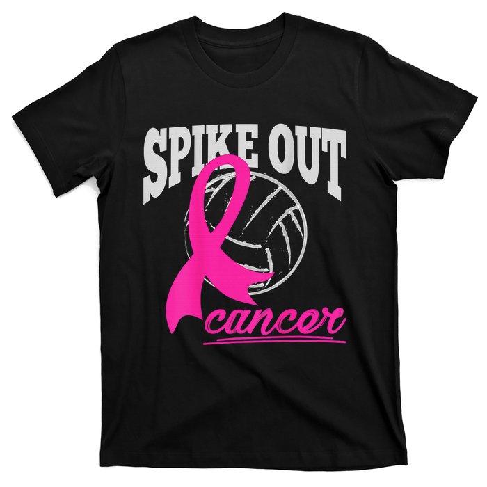 Fight Breast Cancer Volleyball Pink Ribbon Awareness T-Shirt