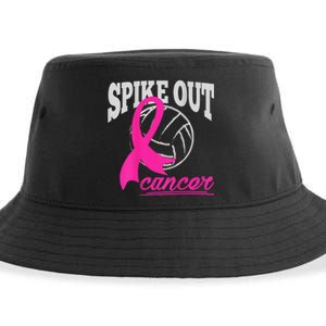 Fight Breast Cancer Volleyball Pink Ribbon Awareness Sustainable Bucket Hat