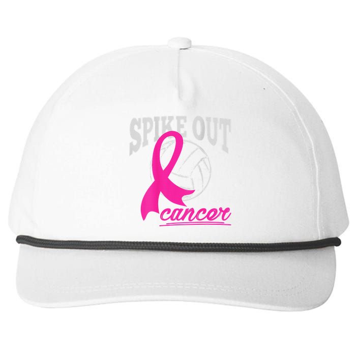 Fight Breast Cancer Volleyball Pink Ribbon Awareness Snapback Five-Panel Rope Hat