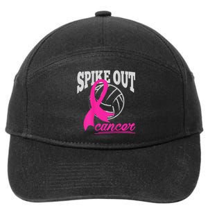 Fight Breast Cancer Volleyball Pink Ribbon Awareness 7-Panel Snapback Hat