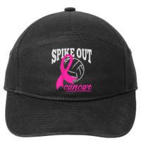 Fight Breast Cancer Volleyball Pink Ribbon Awareness 7-Panel Snapback Hat