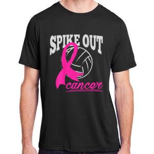 Fight Breast Cancer Volleyball Pink Ribbon Awareness Adult ChromaSoft Performance T-Shirt