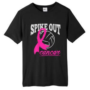 Fight Breast Cancer Volleyball Pink Ribbon Awareness Tall Fusion ChromaSoft Performance T-Shirt