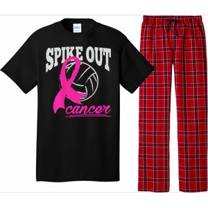 Fight Breast Cancer Volleyball Pink Ribbon Awareness Pajama Set