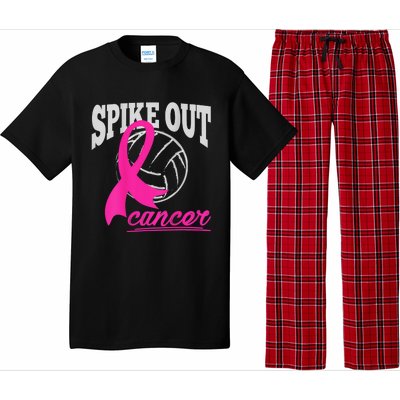 Fight Breast Cancer Volleyball Pink Ribbon Awareness Pajama Set