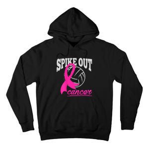 Fight Breast Cancer Volleyball Pink Ribbon Awareness Tall Hoodie