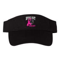 Fight Breast Cancer Volleyball Pink Ribbon Awareness Valucap Bio-Washed Visor