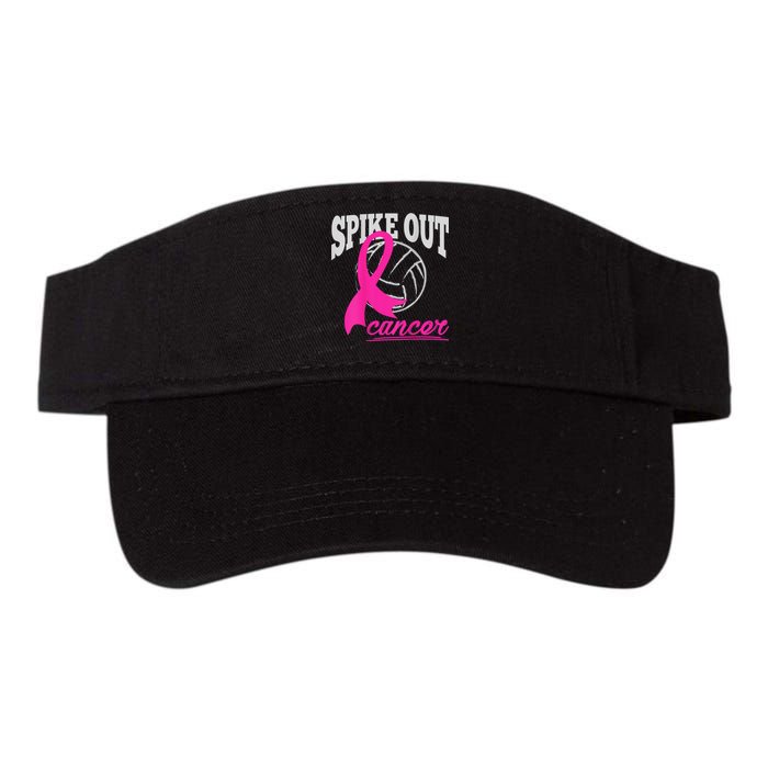 Fight Breast Cancer Volleyball Pink Ribbon Awareness Valucap Bio-Washed Visor