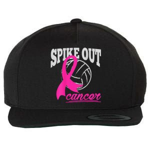 Fight Breast Cancer Volleyball Pink Ribbon Awareness Wool Snapback Cap