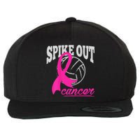 Fight Breast Cancer Volleyball Pink Ribbon Awareness Wool Snapback Cap