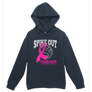 Fight Breast Cancer Volleyball Pink Ribbon Awareness Urban Pullover Hoodie