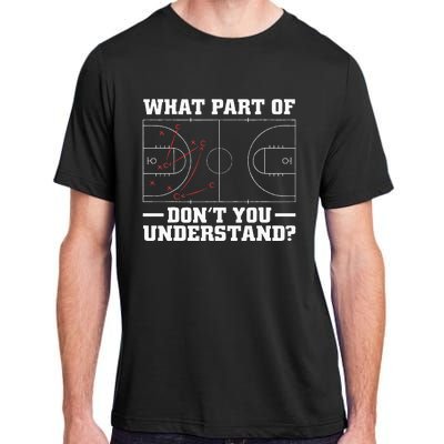 Funny Basketball Coach For Women Tactic Diagram Board Adult ChromaSoft Performance T-Shirt