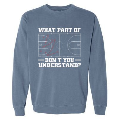 Funny Basketball Coach For Women Tactic Diagram Board Garment-Dyed Sweatshirt