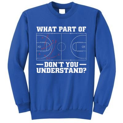 Funny Basketball Coach For Women Tactic Diagram Board Sweatshirt