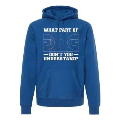 Funny Basketball Coach For Women Tactic Diagram Board Premium Hoodie