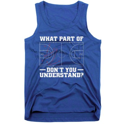 Funny Basketball Coach For Women Tactic Diagram Board Tank Top