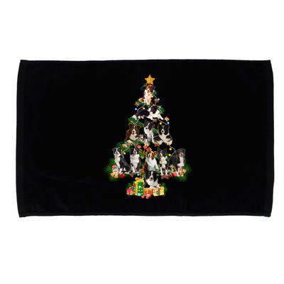 Funny Border Collie Dog Merry Christmas Tree Lover Xmas 2020 Gift Microfiber Hand Towel