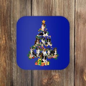 Funny Border Collie Dog Merry Christmas Tree Lover Xmas 2020 Gift Coaster