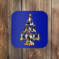 Funny Border Collie Dog Merry Christmas Tree Lover Xmas 2020 Gift Coaster