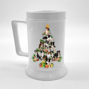 Funny Border Collie Dog Merry Christmas Tree Lover Xmas 2020 Gift Beer Stein