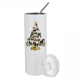 Funny Border Collie Dog Merry Christmas Tree Lover Xmas 2020 Gift Stainless Steel Tumbler