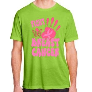 Fight Breast Cancer Handprint Ribbon Adult ChromaSoft Performance T-Shirt