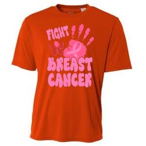 Fight Breast Cancer Handprint Ribbon Cooling Performance Crew T-Shirt