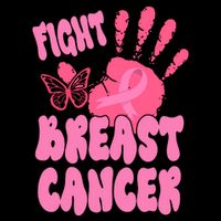 Fight Breast Cancer Handprint Ribbon Visor