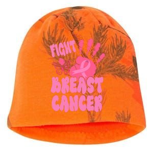 Fight Breast Cancer Handprint Ribbon Kati - Camo Knit Beanie