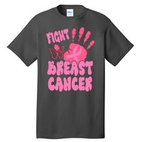 Fight Breast Cancer Handprint Ribbon Tall T-Shirt