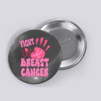 Fight Breast Cancer Handprint Ribbon Button