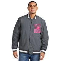 Fight Breast Cancer Handprint Ribbon Insulated Varsity Jacket